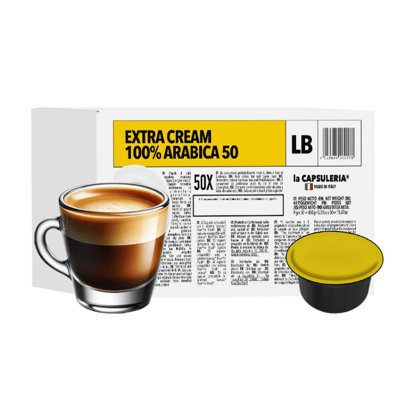 EXTRA CREAM 100% ARABICA - kavos kapsulės Lavazza Blue / In Black® aparatams